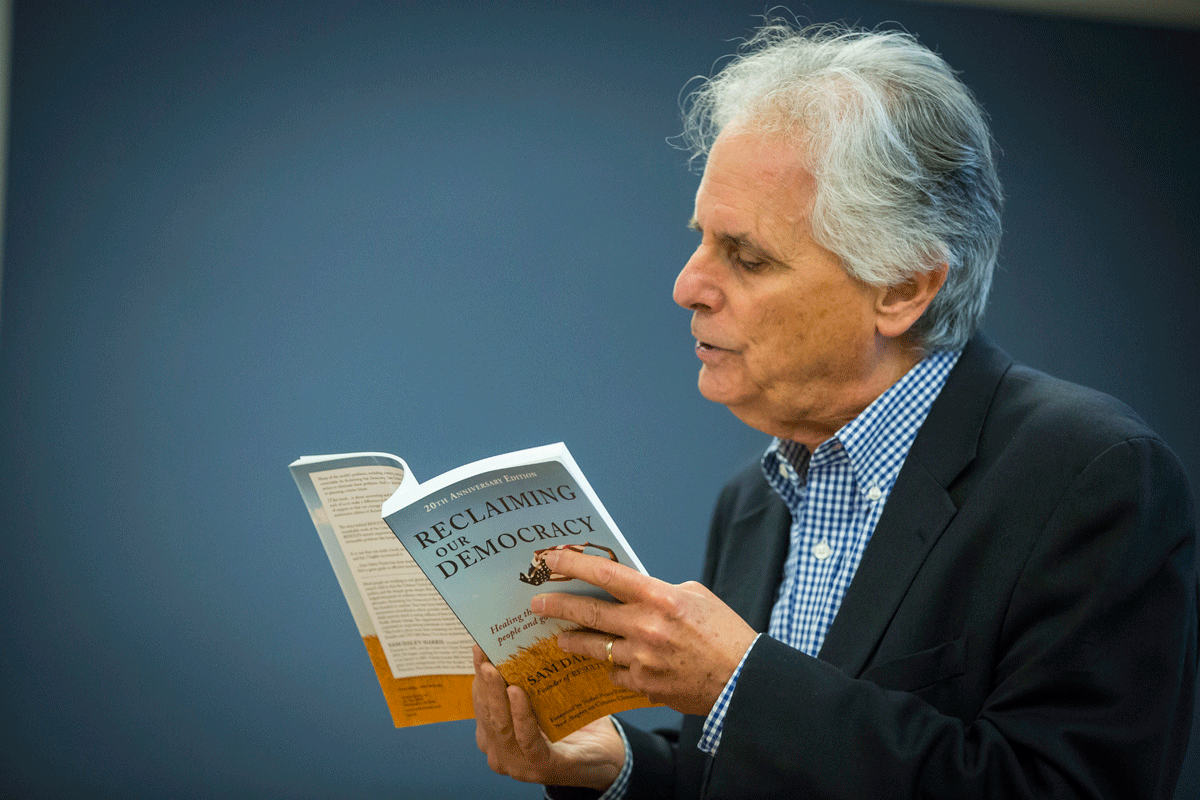 Sam Daley-Harris reading from his book